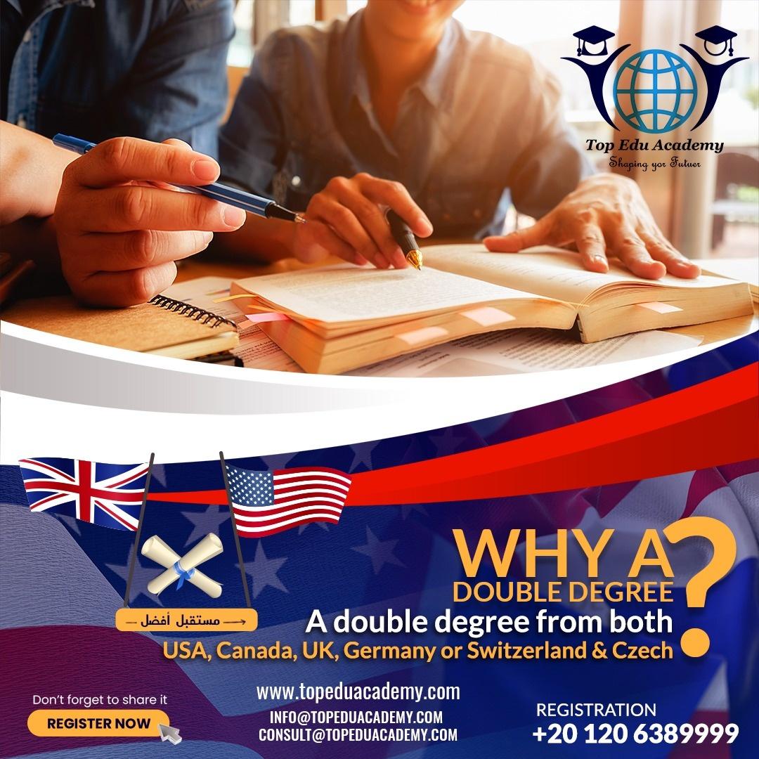 A double degree of Business Administration or International Management from both USA Canada UK